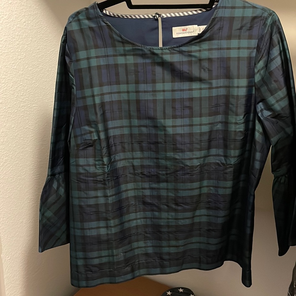 Vineyard Vines Plaid Blouse